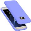 Cadorabo Custodia per Samsung Galaxy S7 in LIQUID LILA CHIARO - Morbida Cover Protettiva Sottile di Silicone TPU con Bordo Protezione - Ultra Slim Case Antiurto Gel Back Bumper Guscio