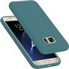Cadorabo Custodia compatibile con Samsung Galaxy S7 in LIQUID VERDE - Morbida Cover Protettiva Sottile di Silicone TPU con Bordo Protezione - Ultra Slim Case Antiurto Gel Back Bumper Guscio
