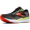 Brooks Ghost 16 GTX, Sneaker Uomo, Black Mandarino Red Green, 44 EU