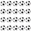 SUNNYCLUE 32 Pz 15mm Perline da Calcio Sport in Silicone Bianco Nero - Piccole Palline Rotonde per Feste di Laurea, Forniture per Ufficio, Artigianato