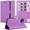 Cadorabo Custodia Libro per Apple iPhone 12 / iPhone 12 Pro (6,1 Zoll) in VIOLETTA AMETISTA - con Vani di Carte, Funzione Stand e Chiusura Magnetica - Cover Case Wallet