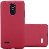 Cadorabo Custodia per LG K8 2017 in Frosty Rosso - Rigida Cover Protettiva Sottile con Bordo Protezione - Back Hard Case Ultra Slim Bumper Antiurto Guscio Plastica