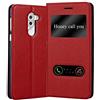 Cadorabo Custodia Libro per Honor 6X in ROSSO ZAFFERANO - con Funzione Stand e Chiusura Magnetica - Portafoglio Cover Case Wallet Book Etui Protezione