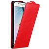 Cadorabo Custodia per Samsung Galaxy S6 Edge in Rosso Mela - Protezione in Stile Flip con Chiusura Magnetica - Case Cover Wallet Book Etui