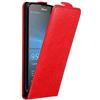 Cadorabo Custodia per Nokia Lumia 950 XL in Rosso Mela - Protezione in Stile Flip con Chiusura Magnetica - Case Cover Wallet Book Etui