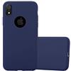 Cadorabo Custodia per Apple iPhone XR in CANDY BLU SCURO - Morbida Cover Protettiva Sottile di Silicone TPU con Bordo Protezione - Ultra Slim Case Antiurto Gel Back Bumper Guscio