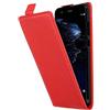 Cadorabo Custodia per Huawei P10 LITE in ROSSO CREMISI - Protezione in Stile Flip di Similpelle Strutturata - Case Cover Wallet Book Etui