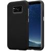 Cadorabo Custodia per Samsung Galaxy S8 PLUS in NERO DALIA - Outdoor Cover in Design Triangle con Extra Presa Superficie Antiscivolo in Silicone e Plastica - Back Hard Case Bumper Antiurto Guscio