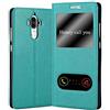 Cadorabo Custodia Libro per Huawei MATE 9 in TURCHESE MENTA - con Funzione Stand e Chiusura Magnetica - Portafoglio Cover Case Wallet Book Etui Protezione