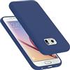 Cadorabo Custodia compatibile con Samsung Galaxy S6 in LIQUID BLU - Morbida Cover Protettiva Sottile di Silicone TPU con Bordo Protezione - Ultra Slim Case Antiurto Gel Back Bumper Guscio