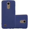 Cadorabo Custodia per LG K10 2017 US Version in FROST BLU SCURO - Morbida Cover Protettiva Sottile di Silicone TPU con Bordo Protezione - Ultra Slim Case Antiurto Gel Back Bumper Guscio