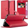 Cadorabo Custodia Libro per Huawei P10 PLUS in ROSSO CARMINIO - con Vani di Carte, Funzione Stand e Chiusura Magnetica - Portafoglio Cover Case Wallet Book Etui Protezione