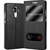 Cadorabo Custodia Libro per Huawei MATE 9 in NERO COMETA - con Funzione Stand e Chiusura Magnetica - Portafoglio Cover Case Wallet Book Etui Protezione