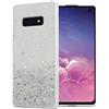 Cadorabo Custodia compatibile con Samsung Galaxy S10e in Trasparente con Glitter - Custodia protettiva in silicone TPU con glitter scintillanti - Ultra Slim Back Cover Case