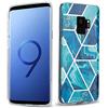 Cadorabo Custodia per Samsung Galaxy S9 PLUS in Marmo Blue Wave no.13 - Morbida Cover Protettiva Sottile di Silicone TPU con Motivo Mosaico - Ultra Slim Case Antiurto Gel Back Bumper Guscio