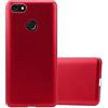 Cadorabo Custodia per Huawei Y6 PRO 2017 in ROSSO METALLICO - Morbida Cover Protettiva Sottile di Silicone TPU con Bordo Protezione - Ultra Slim Case Antiurto Gel Back Bumper Guscio