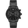 Emporio Armani Orologio Uomo, movimento cronografo al quarzo, cassa in acciaio inossidabile nero da 43 mm con bracciale in acciaio inossidabile, AR11242