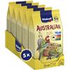 Vitakraft Australian, alimento completo uccelli per grandi parrocchetti, con vitamine e minerali, con grit a sostegno della funzionalità dello stomaco, senza zuccheri aggiunti (5x 750g)