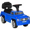 HOMCOM Macchina Giocattolo Cavalcabile Fuoristrada per Bambini con Fari e Musiche, Età 18-36 Mesi, Blu