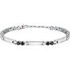 Sector No Limits TENNIS Bracciale Uomo in Acciaio, Cristalli, Smalto SANN38, 22 cm, Acciaio Inox, 22 cm, Acciaio inossidabile