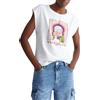 Liu Jo T Shirt donna con stampa e strass Rosa