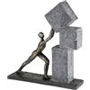 Casablanca modernes Design Casablanca - Scultura decorativa - Figura decorativa - Stacking - Poly - Colore: Bronzo - 30,5 x 28 cm