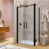 DEGHI Box doccia 80x100 apertura saloon con vetro anticalcare trasparente e profilo nero 195h - Lost