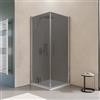 DEGHI Box doccia 85X85 cm doppio battente con vetro temperato fumé e profilo cromo 195h - Nilo