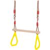 Altalena In Legno A Trapezio Con Anelli Per Giardino Esterno Coperto Giochi Da