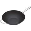 Master Class MasterClass Wok Carbon, Antiaderente, Acciaio al Carbonio, Padella Wok da 8 Litri, 35,5cm (14''), Nero