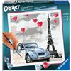 Ravensburger - CreArt Parigi, Dipingere per Rilassarsi, Contiene Una Tavola Prestampata e Un Tracciato Che Guida l'Attività, Hobby per Adulti e Ragazzi- Misure Tavola 20 x 20 cm
