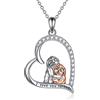 YFN Collana con ciondolo a forma di volpe, gufo, Axolotl, ippopoto, mucca delle Highland, panda rosso, in argento Sterling 925, con ciondolo a forma di albero della vita, gioiello carino per donne e