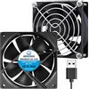 WINSINN 8025 - Ventola USB da 80 mm 5 V senza spazzole 80 x 25 mm per raffreddamento fai da te PC computer CPU Coolers radiatori (confezione da 2 pezzi)