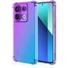 HAOYE Cover per Xiaomi Redmi Note 13 4G, Custodia in TPU a Gradiente Colori, [Rinforzare la con Angoli] Custodia Trasparente Silicone Morbida Ultra Sottile Case (Viola/Blu)