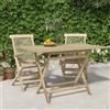 vidaXL Tavolo da Giardino Pieghevole Grigio120x70x75 cm Massello Teak