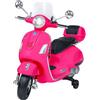 Tecnobike Shop Moto Elettrica Piaggio Per Bambini Vespa Sprint Rotelle 12V luci LED Suoni (Rosa)