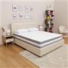 Materassimemory.eu Materasso matrimoniale, molle insacchettate indipendenti e memory, modello Italo, 180 x 200 x 26 cm, rivestimento 3D Air, 100% Made in Italy