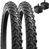 YunSCM 2Pcs Pieghevole 18 pollici pneumatici 18x2.125 ETRTO 57-355 e 2Pcs 18 pollici Camera d'aria AV32mm valvola Schrader, compatibile Bicicletta 18x2.10 18x2.125 18x2.25 Copertoni e Camera d'aria