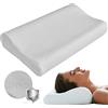 DREAM HAVEN Cuscino Cervicale per Dormire Ortopedico, Guanciale Memory Foam Antirussamento, Supporto per il Collo e Antireflusso, Cuscino letto Ergonomico con Federa Lavabile Anti acaro e Anallergico