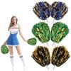Suynauetev 6 Pezzi Pon Pon Cheerleader Pom Pom Cheerleader Pom Pom con Manico Pom Pom Colorati Pom Pom Cheerleader Bambina per Eventi Sportivi Giochi Scolastici Feste da Ballo e Rave(Oro Verde Oro Nero Oro Blu)