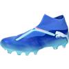 PUMA Future 7 Match+ Ll Fg/AG, Soccer Shoe Unisex - Adulto, Bluemazing Puma White Electric Peppermint, 46.5 EU