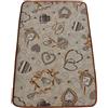 Casatessile Cuori Tappeto Antiscivolo gobelin Largo 53 cm e Varie Misure - Marrone, 80 cm.