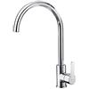 Ibergrif, Rubinetto da Cucina con Bocca Alta, Miscelatore Lavabo Alto, Cromo