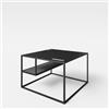 phoenix group AG Tavolo, Legno Metallo, Nero, 70 x 70 cm