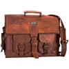 Fatto a mano Borsa a tracolla vintage da uomo in pelle cammello GVB borsa per laptop valig...
