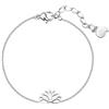Happiness Boutique Bracciale Lotus da donna in Oro - Oro rosa, Argento | Bracciale in filigrana con pendente fiore di loto | Gioielli in acciaio inossidabile