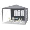 JNGLGO Gazebo da 3 x 3 m, impermeabile, pieghevole, con 4 pareti laterali, stabile, per matrimoni, campeggio, feste, 3 x 3 m, colore antracite