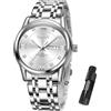 Taxau Orologi da Uomo Orologio da Polso in Acciaio Inox da Uomo Con Data Orologi al Quarzo Impermeabili Business Wrist Watches for Men