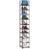 Voency Scarpiera a 10 livelli, in plastica, organizer in ferro, scaffalatura, salvaspazio, multifunzionale, soggiorno, camera da letto, ingresso, corridoio, bagno