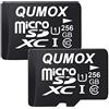 Qumox 2 schede di memoria Micro SD da 256 GB, classe 10, UHS-I, 256 GB